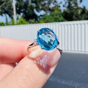 Beautiful blue topaz ring